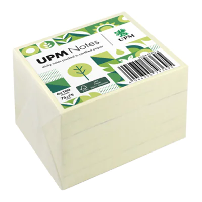UPM Notes Haftnotiz 75 x 75 mm (B x H) gelb 100 Bl./Block 6 Block/Pack. UPM Notes Haftnotiz 75 x 75 mm (B x H) gelb 100 Bl./Block 6 Block/Pack.