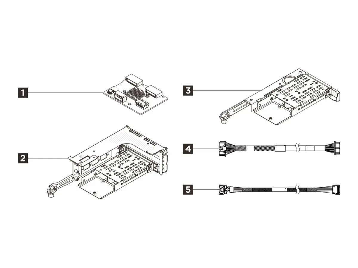Lenovo ISG ThinkSystem SR650/a V4 Rear M.2 RAID B550p-2HS SATA/NVMe Enablement 4XH7B11661
