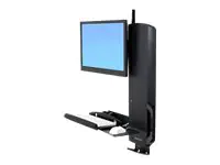 Ergotron Sit-Stand Vertical Lift, High Traffic Area - Befestigungskit (vertikaler Hub) - für LCD-Display / PC-Ausrüstung - Sitz-Steh-System, stark frequentierter Bereich - Schwarz - Bildschirmgröße: bis zu 61 cm (bis zu 24 Zoll) - Wandmontage