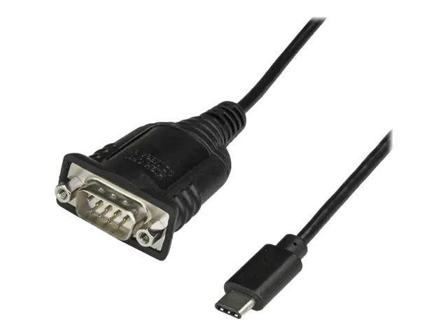 StarTech USB-C auf Seriell Adapter - USB C zu RS232 Kabel - USB Typ C auf DB9 Kabeladapter - Windows / MacOS / Linux kompatibel - Kabel USB / seriell - DB-9 (M) zu 24 pin USB-C (M) - 40 cm - Daumenschrauben