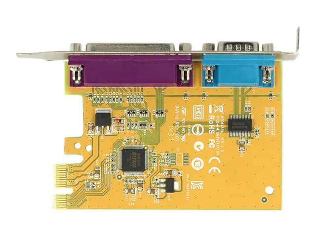 Delock PCI Express Card > 1 x Serial + 1 x Parallel - Adapter Parallel/Seriell - PCIe 2.0 - RS-232 x 1 + IEEE 1284 x 1