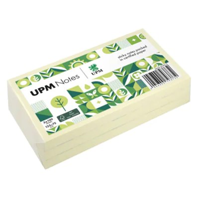 UPM Notes Haftnotiz 125 x 75 mm (B x H) gelb 100 Bl./Block 3 Block/Pack. UPM Notes Haftnotiz 125 x 75 mm (B x H) gelb 100 Bl./Block 3 Block/Pack.
