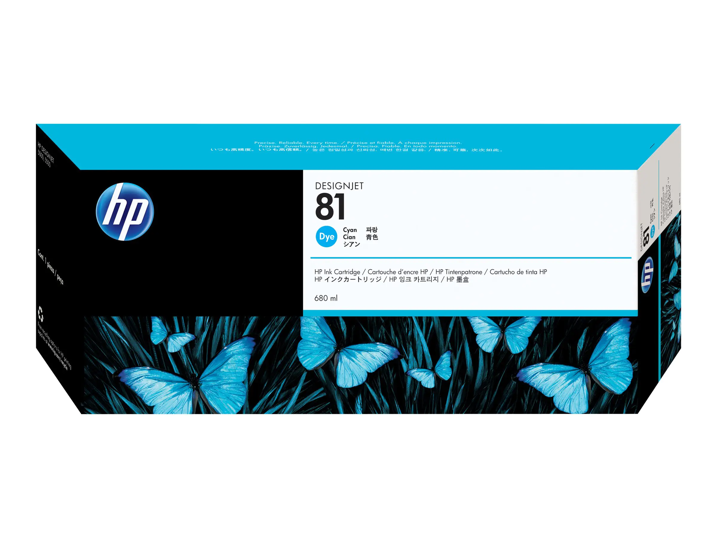 HP 81 - 680 ml - Cyan - original - Tintenpatrone C4931A