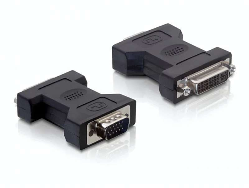 Delock - VGA-Adapter - DVI-I (W) zu HD-15 (VGA) (M) - Daumenschrauben