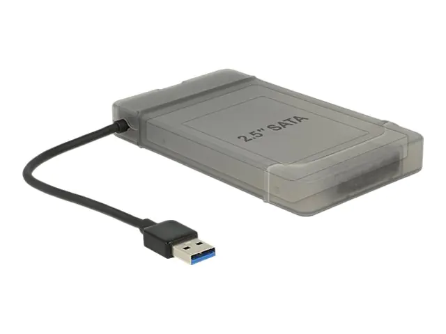 DeLOCK - Speicher-Controller - 2.5" (6.4 cm) - SATA 6Gb/s - 600 MBps - USB 3.0 - Grau, Schwarz