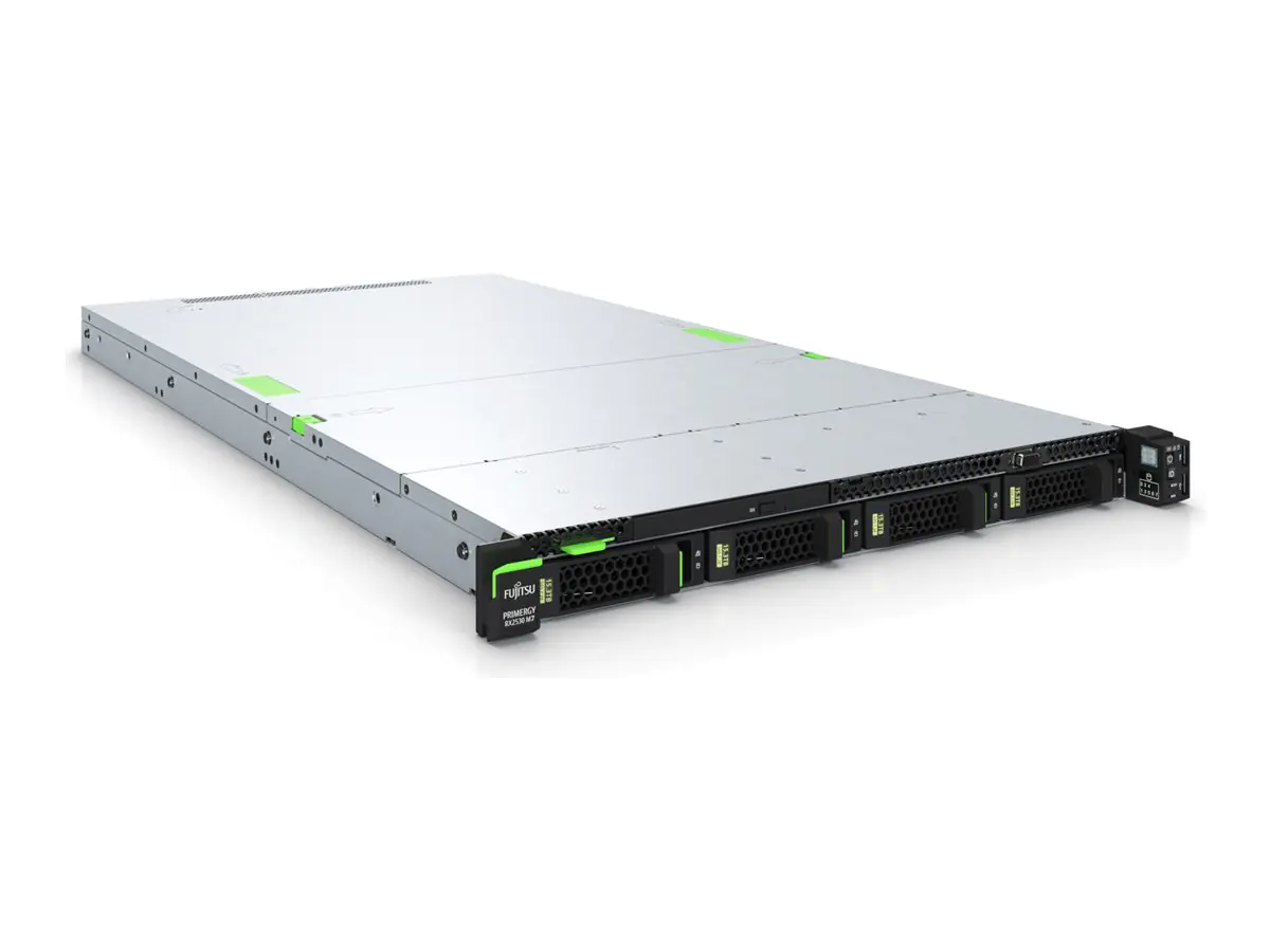 Fujitsu PRIMERGY RX2530 M7 - Server - Rack-Montage - 1U - zweiweg - 1 x Xeon Silver 4410Y / 2 GHz - RAM 32 GB - SAS - Hot-Swap 6.4 cm (2.5") Schacht/Schächte - keine HDD - Monitor: keiner - mit 3 Jahre 24x7 Fujitsu Support Pack Vor-Ort-Service