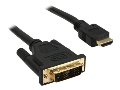 InLine - Adapterkabel - HDMI männlich zu DVI-D männlich - 50 cm - abgeschirmt - Schwarz