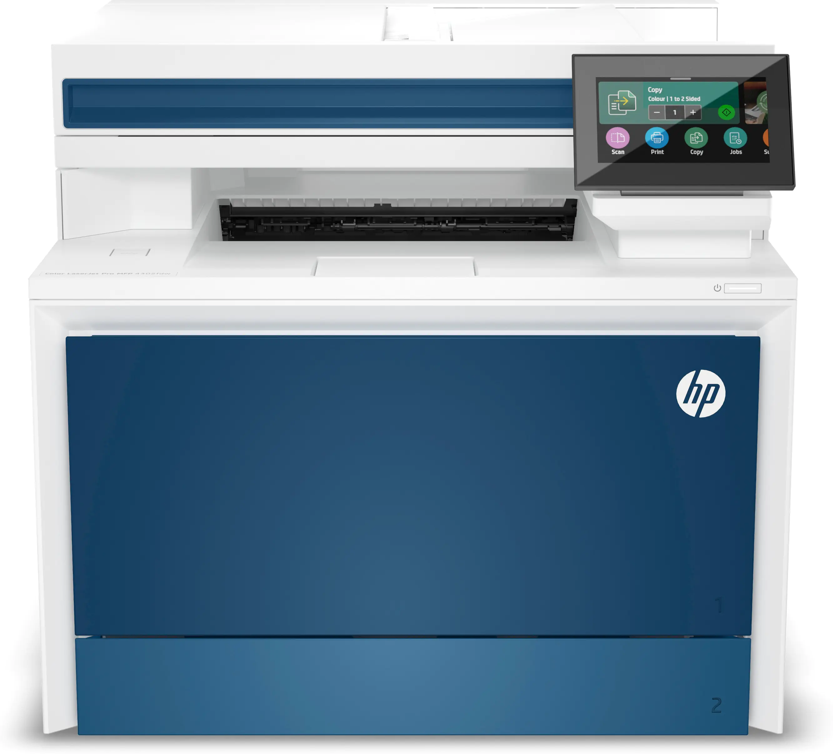 HP Color LaserJet Pro MFP 4302fdw Drucker, Laser, Farbdruck, 600 x 600 DPI, A4, Direktdruck, Blau, Weiß 5HH64F#B19