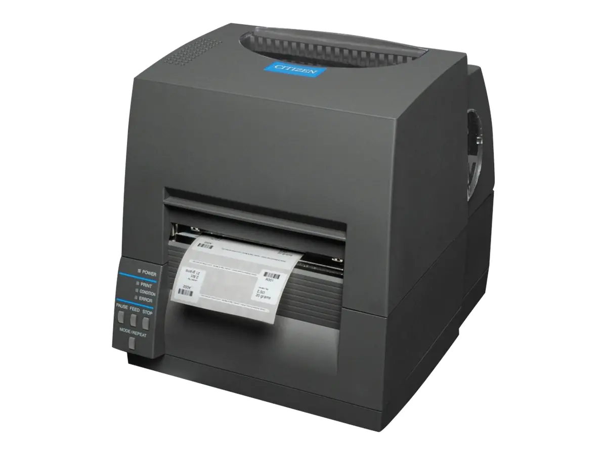 Citizen CL-S631II - Etikettendrucker - Thermodirekt / Thermotransfer - Rolle (11,8 cm) - 300 dpi - bis zu 100 mm/Sek. - USB, RS232 - Schwarz