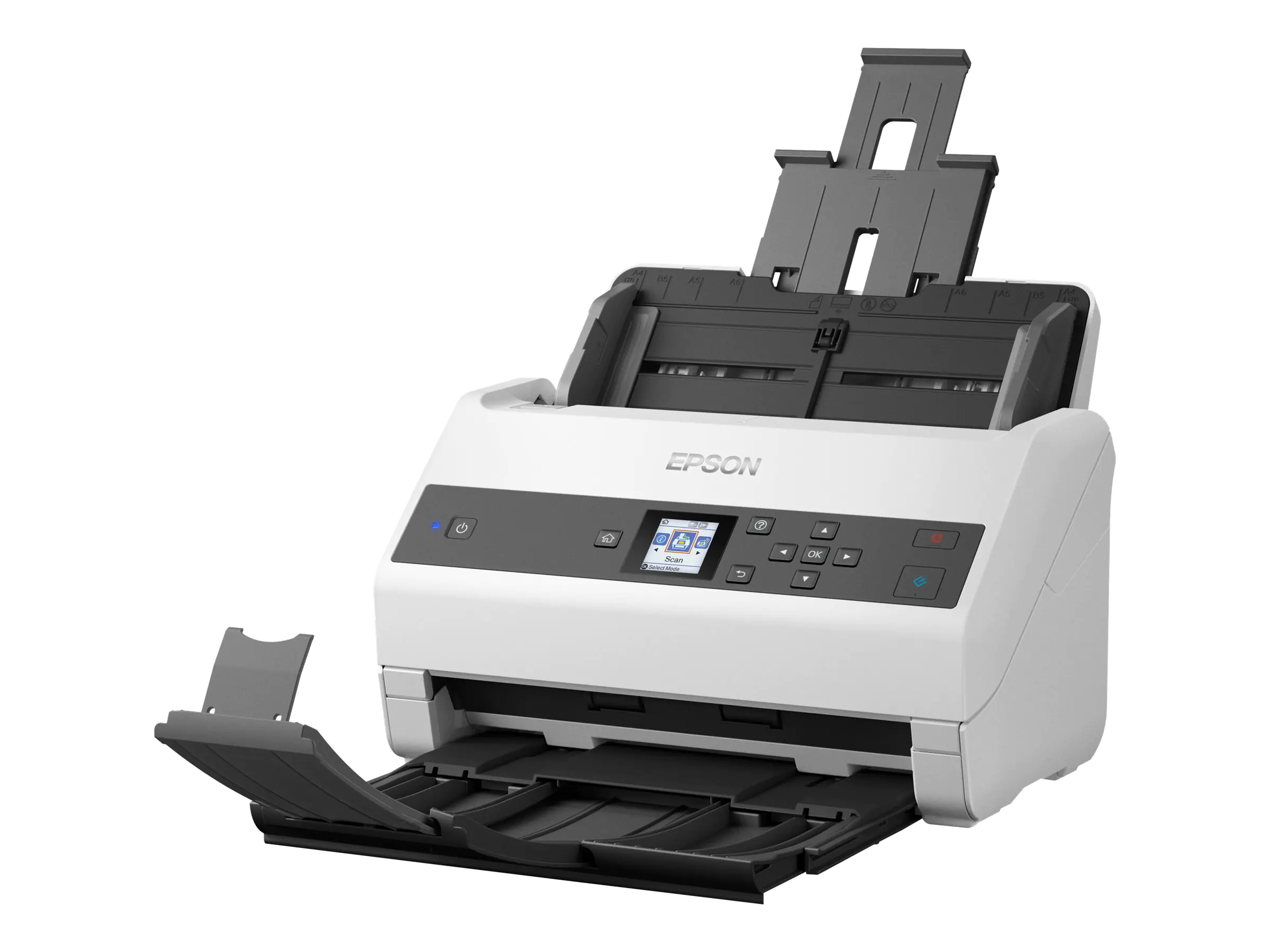 Epson WorkForce DS-870 - Dokumentenscanner - Contact Image Sensor (CIS) - Duplex - A4 - 600 dpi x 600 dpi - bis zu 65 Seiten/Min. (einfarbig) / bis zu 65 Seiten/Min. (Farbe) - automatischer Dokumenteneinzug (100 Blätter) - bis zu 7000 Scanvorgänge/Tag - U