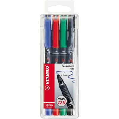 STABILO Folienschreiber OHPen 842/4 F 0,7mm sortiert 4 St./Pack. STABILO Folienschreiber OHPen 842/4 F 0,7mm sortiert 4 St./Pack.