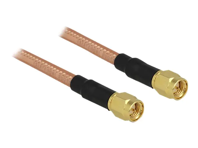 Delock - Antennenkabel - SMA (S) zu SMA (S) - 40 cm - RG-142 - durchsichtig