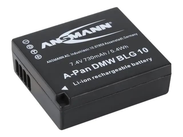ANSMANN A-Pan - Batterie - Li-Ion - 730 mAh - für Panasonic Lumix DC-TZ93, TZ95, TZ96, ZS200, DMC-TZ82, LX100, ZS80; Lumix G DC-G100, GX9