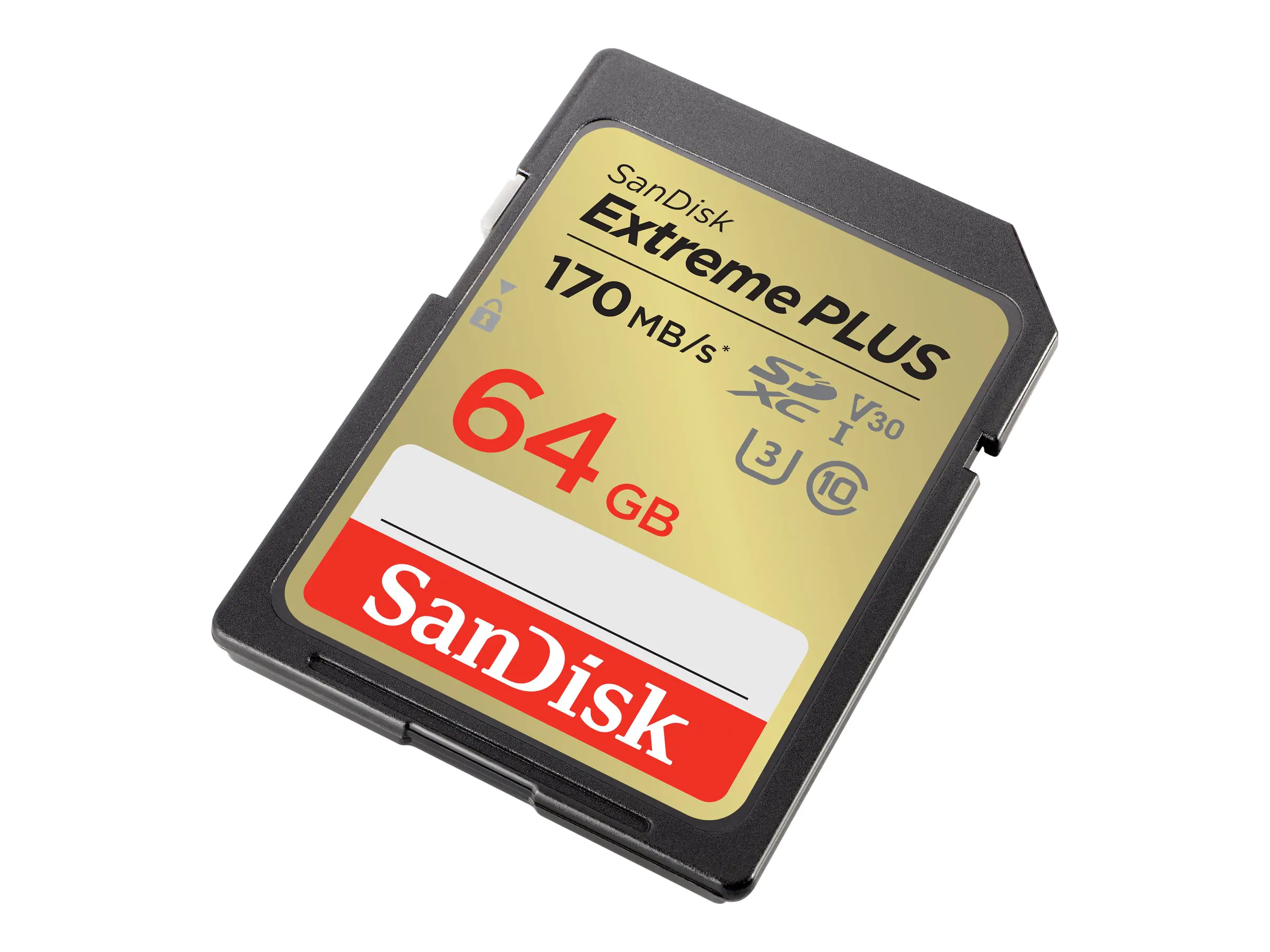 WD SanDisk Extreme PLUS - Flash-Speicherkarte SDSDXW2-064G-GNCIN
