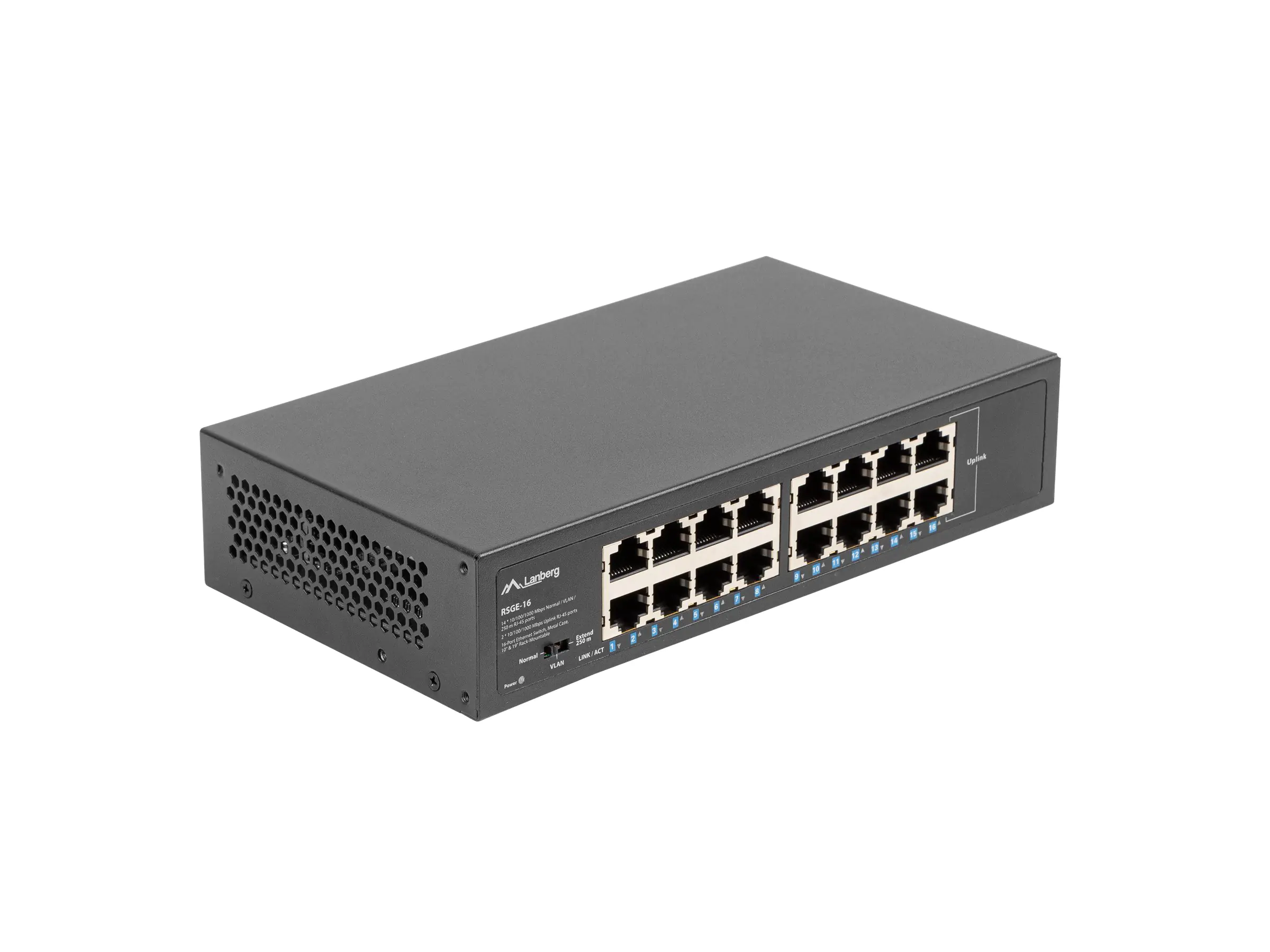 Lanberg RSGE-16 - Switch - unmanaged - 16 x 10/100/1000