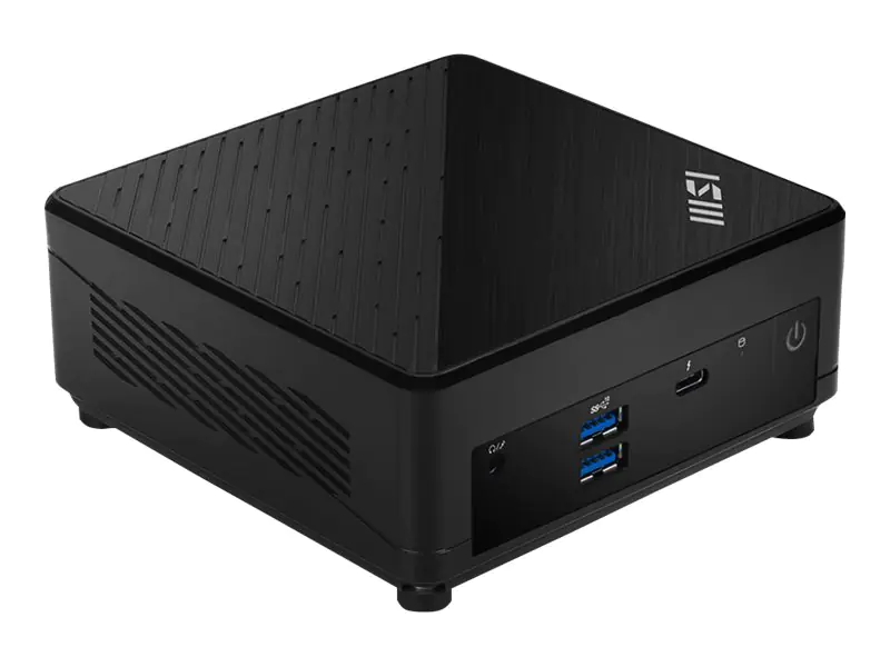MSI Cubi 5 12M 022BDE - Barebone - Mini-PC - 1 x Core i3 1215U / 1.2 GHz - RAM 0 GB - UHD Graphics - 1GbE, 2.5GbE, Wi-Fi 6E, Bluetooth 5.3 - WLAN: 802.11a/b/g/n/ac/ax (Wi-Fi 6E), Bluetooth 5.3 - Schwarz
