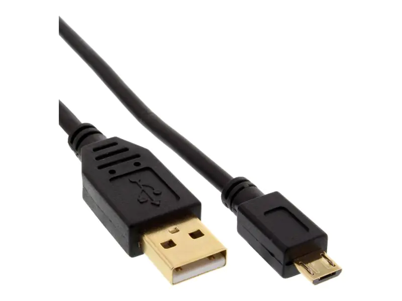InLine - USB-Kabel - Micro-USB Typ B (M) zu USB (M) - USB 2.0 - 50 cm - Schwarz