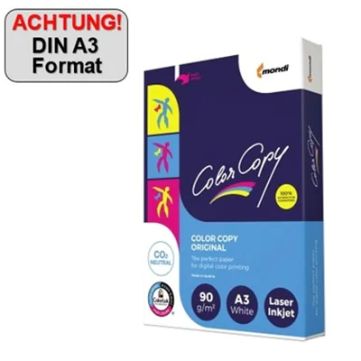 Mondi Color Copy CC390, Laserdrucken, A3 (297x420 mm), 500 Blätter, 90 g/m² 8687B90B