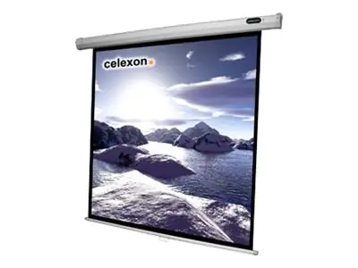 celexon Economy Manual Screen - Leinwand - Deckenmontage möglich, geeignet für Wandmontage -