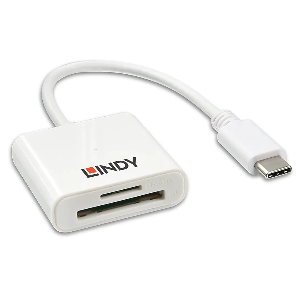 Lindy - Kartenleser (MMC, SD, RS-MMC, MMCmobile, microSD, MMCmicro, SDHC, SDXC) - USB 3.1