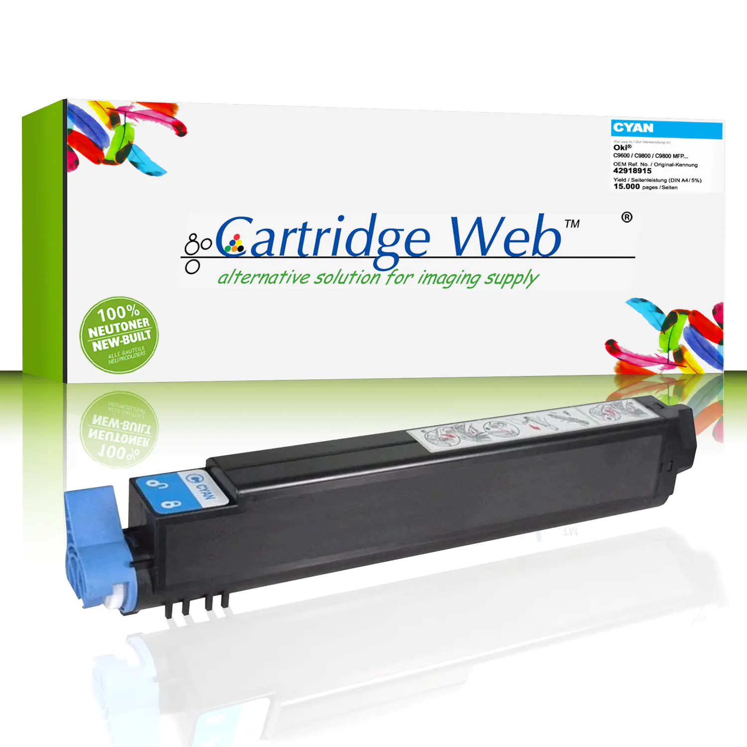 CartridgeWeb Toner kompatibel zu Oki 42918915 cyan 15.000 Seiten CartridgeWeb Toner kompatibel zu Oki 42918915 cyan 15.000 Seiten