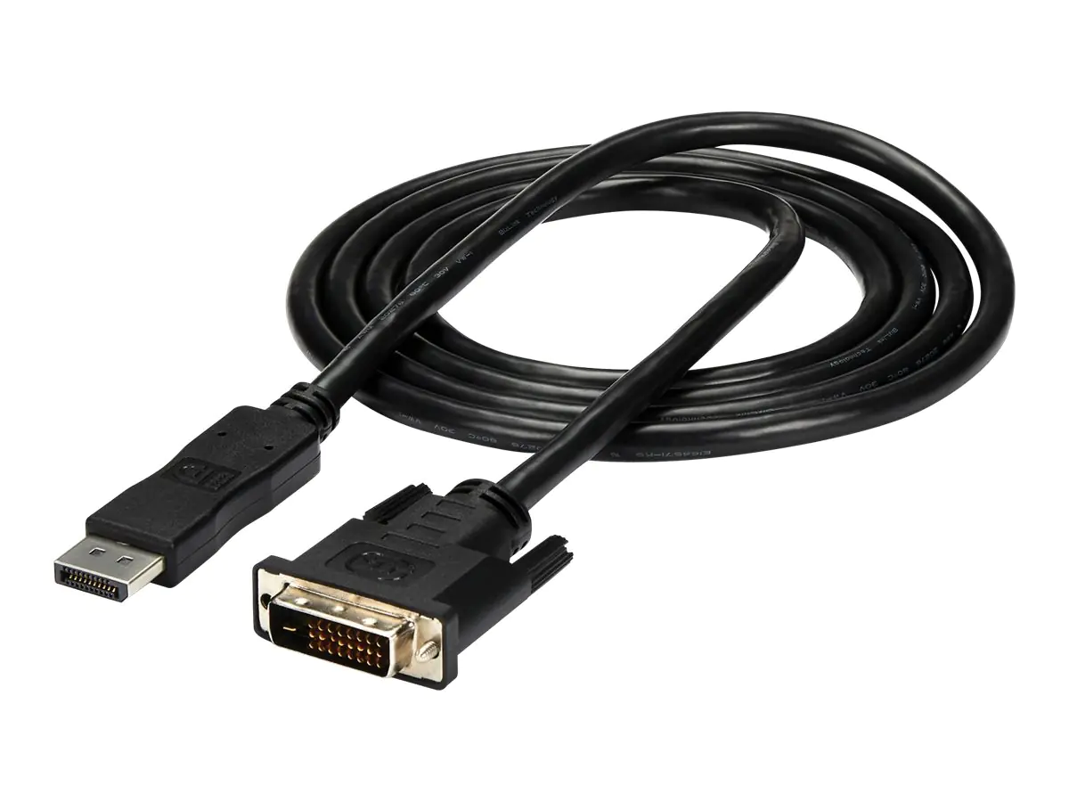 StarTech 1.8 m DisplayPort auf DVI Kabel - DisplayPort auf DVI Video Adapter Kabel 1080p - DisplayPort auf DVI-D Kabel Single Link - DP auf DVI Monitor Kabel - DP 1.2 auf DVI Adapter (DP2DVIMM6) - DisplayPort-Kabel - DisplayPort (M) zu DVI-D (M) - 1.8 m -