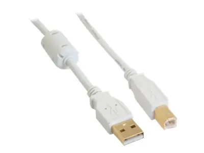 InLine USB 2.0 cable - USB-Kabel - USB (M) zu USB Typ B (M) - 2 m - weiß