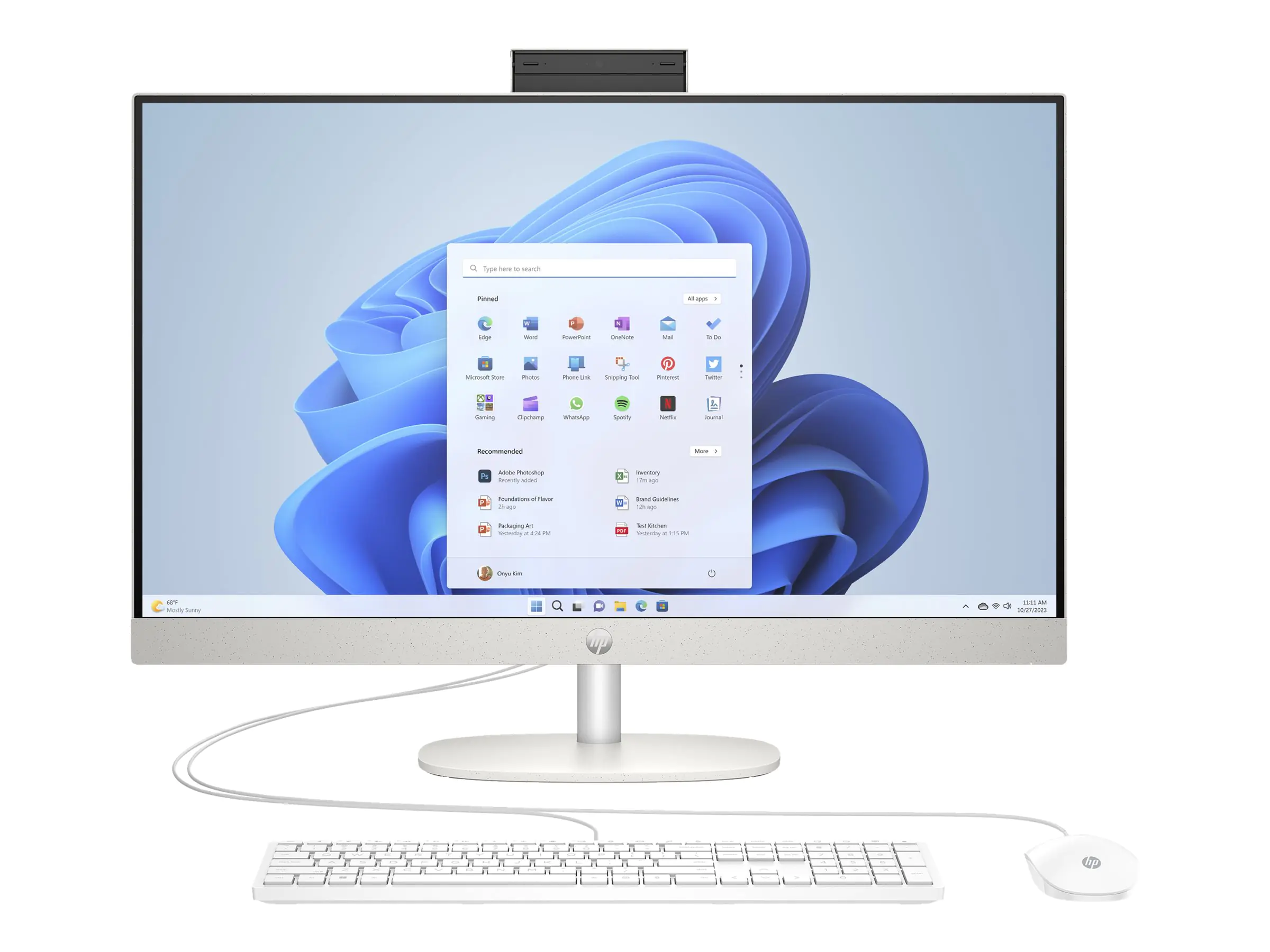 HP 27-cr0005ng 68.58cm 27Zoll FHD AMD Ryzen 3 7320U 8GB 512GB SSD UMA W11H Shell - 8 GB