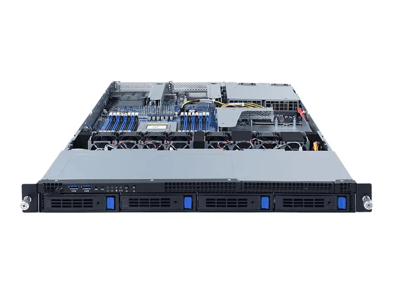 Gigabyte R162-ZA0 (rev. 100) - Server - Rack-Montage - 1U - 1-Weg - keine CPU - RAM 0 GB - SATA - Hot-Swap 6.4 cm, 8.9 cm (2.5", 3.5") Schacht/Schächte - keine HDD - AST2500 - GigE - kein Betriebssystem - Monitor: keiner