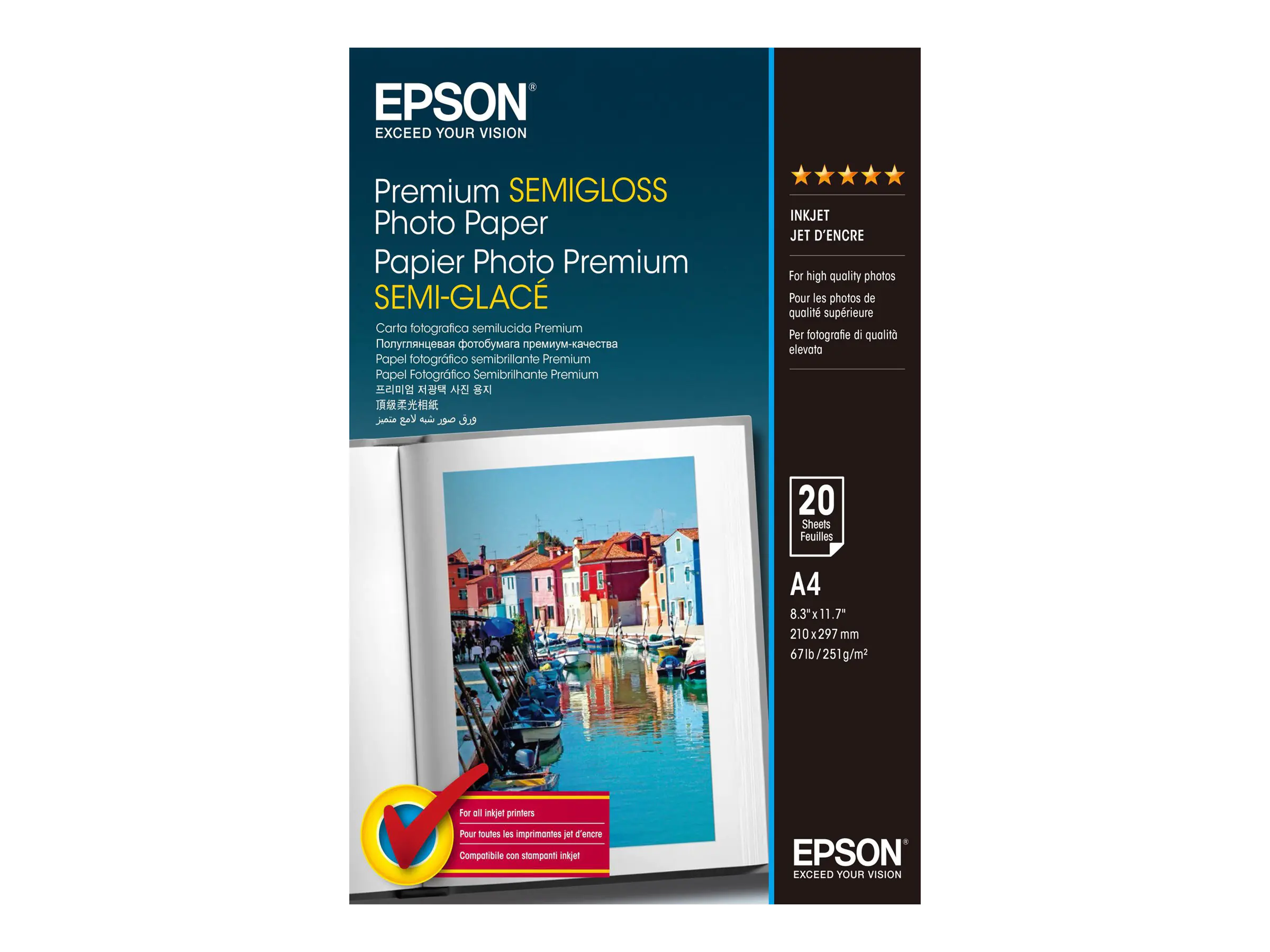 Epson Premium Semigloss Photo Paper - Seidenmattfotopapier - 40 Blatt Sonderaktion C13S041332