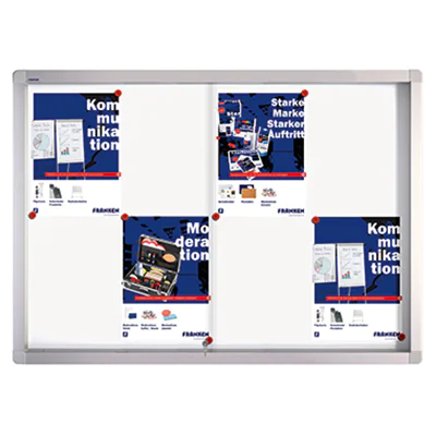 Franken Schiebeglasvitrine Schreibtafel SK6106 73x68x4.6cm ws Franken Schiebeglasvitrine Schreibtafel SK6106 73x68x4.6cm ws