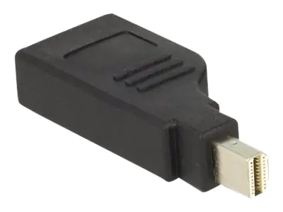 Delock Adapter mini Displayport 1.2 male > Displayport female 4K 90° turned - DisplayPort-Adapter - Mini DisplayPort (M) gewinkelt bis DisplayPort (W) gewinkelt - Schwarz