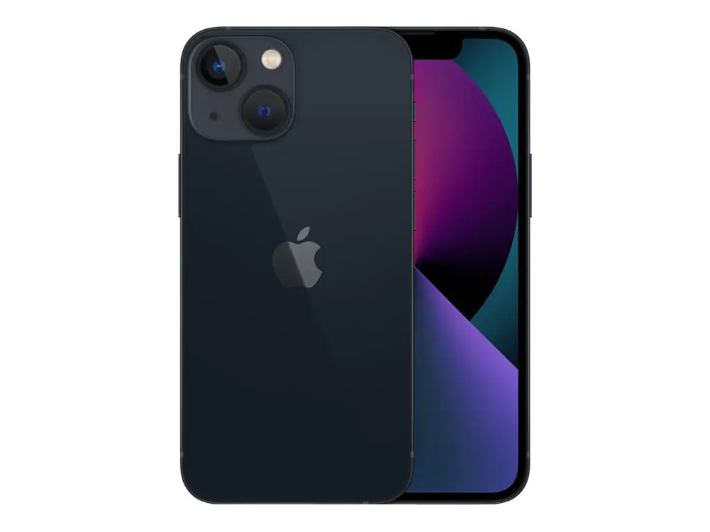 Apple iPhone 13 mini - 5G Smartphone - Dual-SIM / Interner Speicher 128 GB - OLED-Display - 5.4" - 2340 x 1080 Pixel - 2 x Rückkamera 12 MP, 12 MP - front camera 12 MP - Midnight