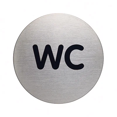 DURABLE Piktogramm PICTO 490723 WC metallic silber DURABLE Piktogramm PICTO 490723 WC metallic silber