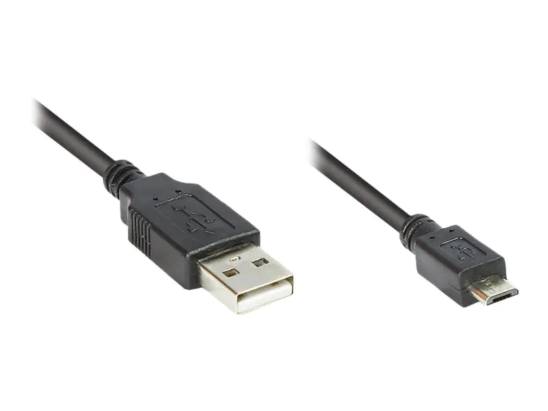 Good Connections - USB-Kabel - USB (M) bis Micro-USB Typ B (M) - USB 2.0 - 1.8 m - geformt - Schwarz