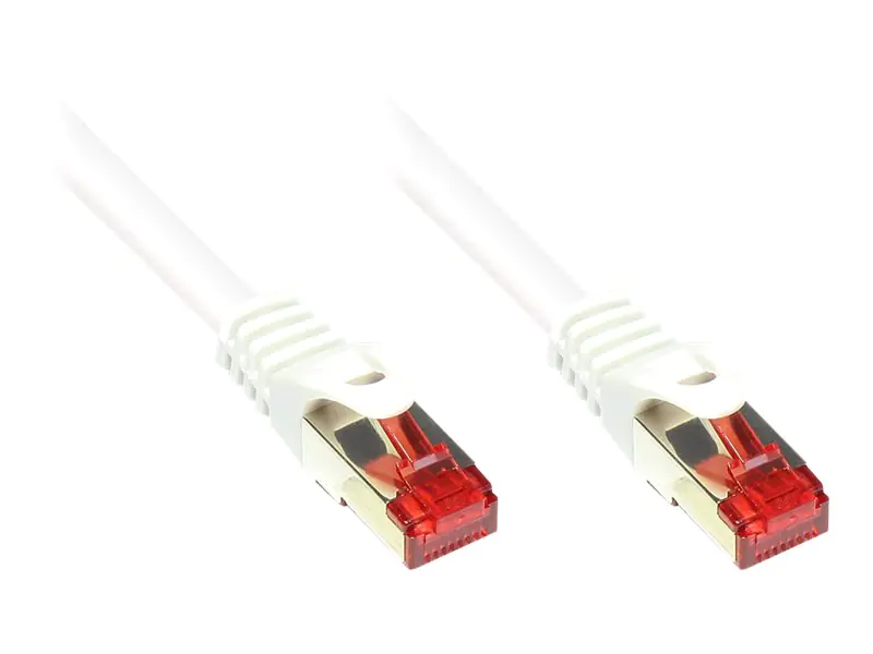 Good Connections RNS - Patch-Kabel - RJ-45 (M) bis RJ-45 (M) - 1 m - SFTP, PiMF - CAT 6 - ohne Haken - weiß