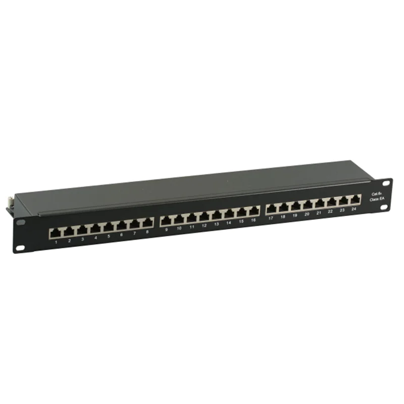 EFB Elektronik EFB-Elektronik - Patch Panel - Rack montierbar - CAT 6a - STP - RJ-45 X 24 - RAL 9005, Schwarz - 1U - 48.3 cm (19") 37666SW.1M
