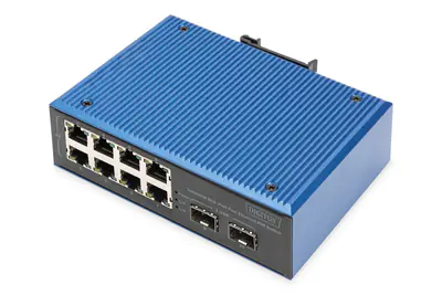 DIGITUS Industrial 8+2 -Port Fast Ethernet PoE Switch