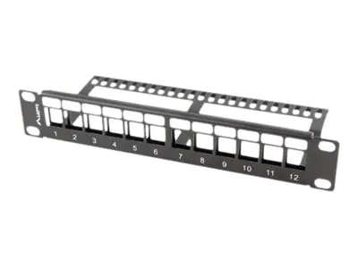 Lanberg PPKS-9112-B - Patchpanel (Blindblech) - Rack montierbar - Schwarz - 1U - 25.4 cm (10")