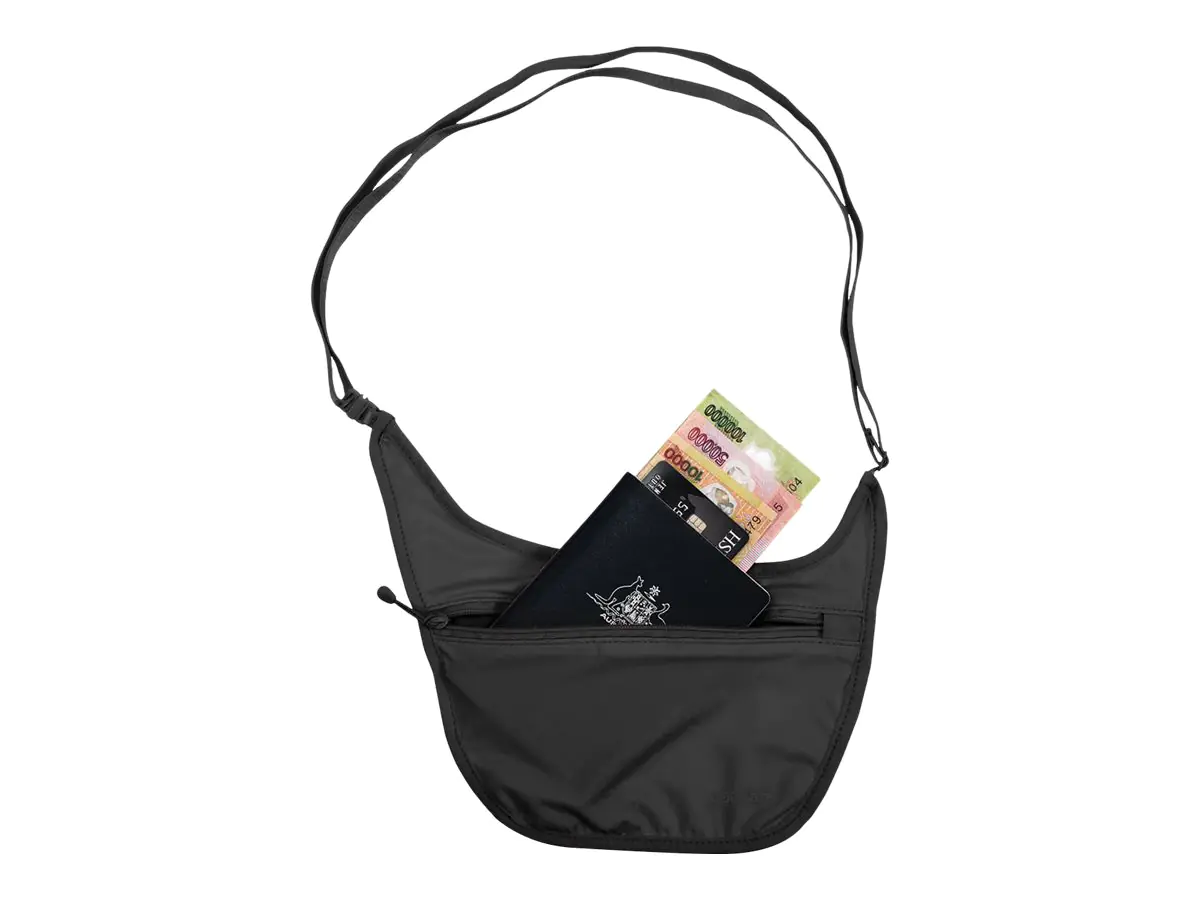 Pacsafe Coversafe S80 Secret Body - Tasche für Reisepass / Bargeld - 190 gsm Nylon Spandex - Schwarz