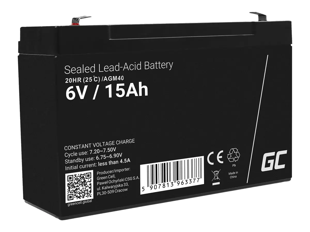 Green Cell Alarmsystem-Batterie - Bleisäure AGM40