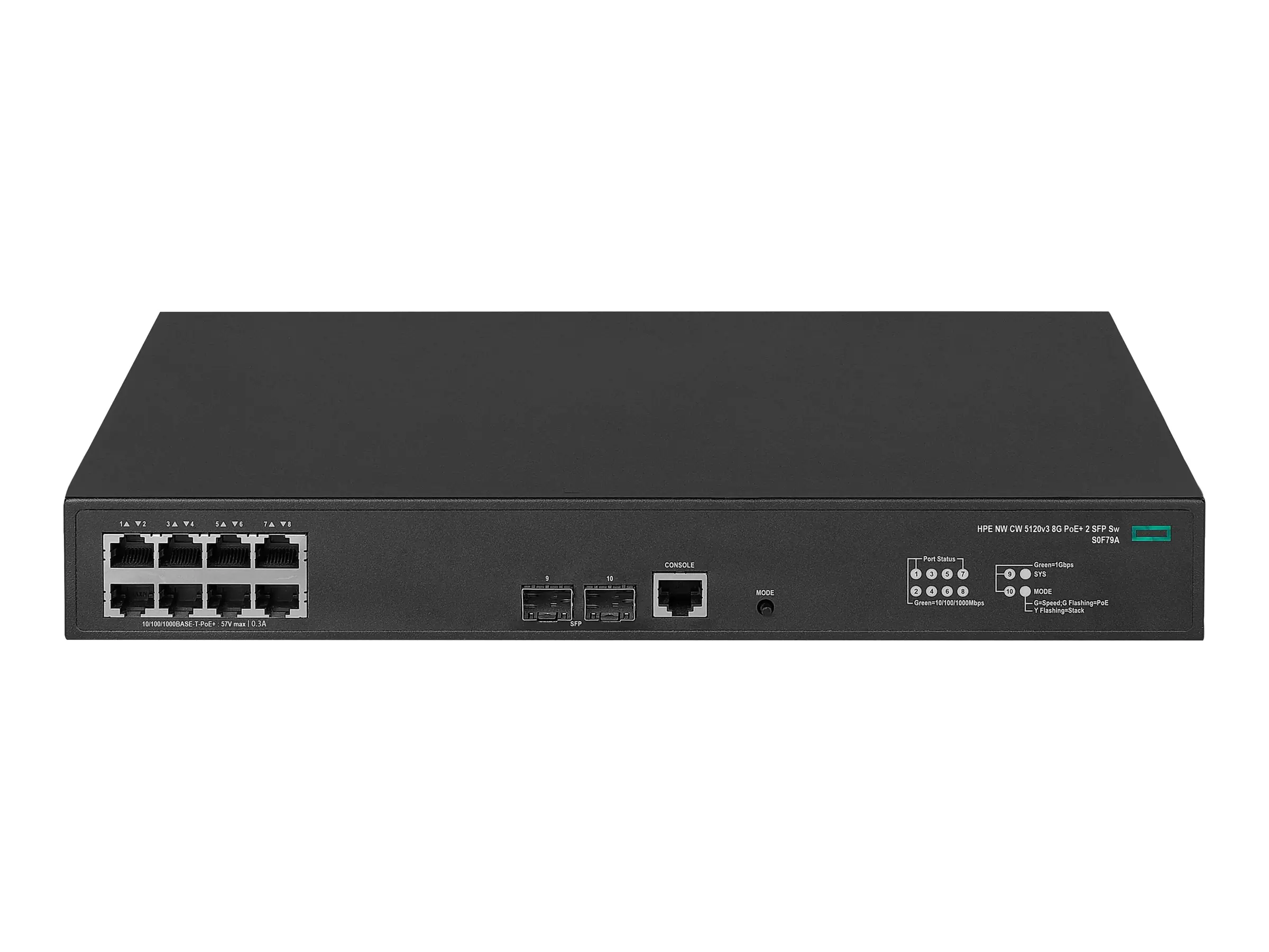 HPE Networking Comware 5120v3 8G PoE+ 2 SFP Switch S0F79A#ABB