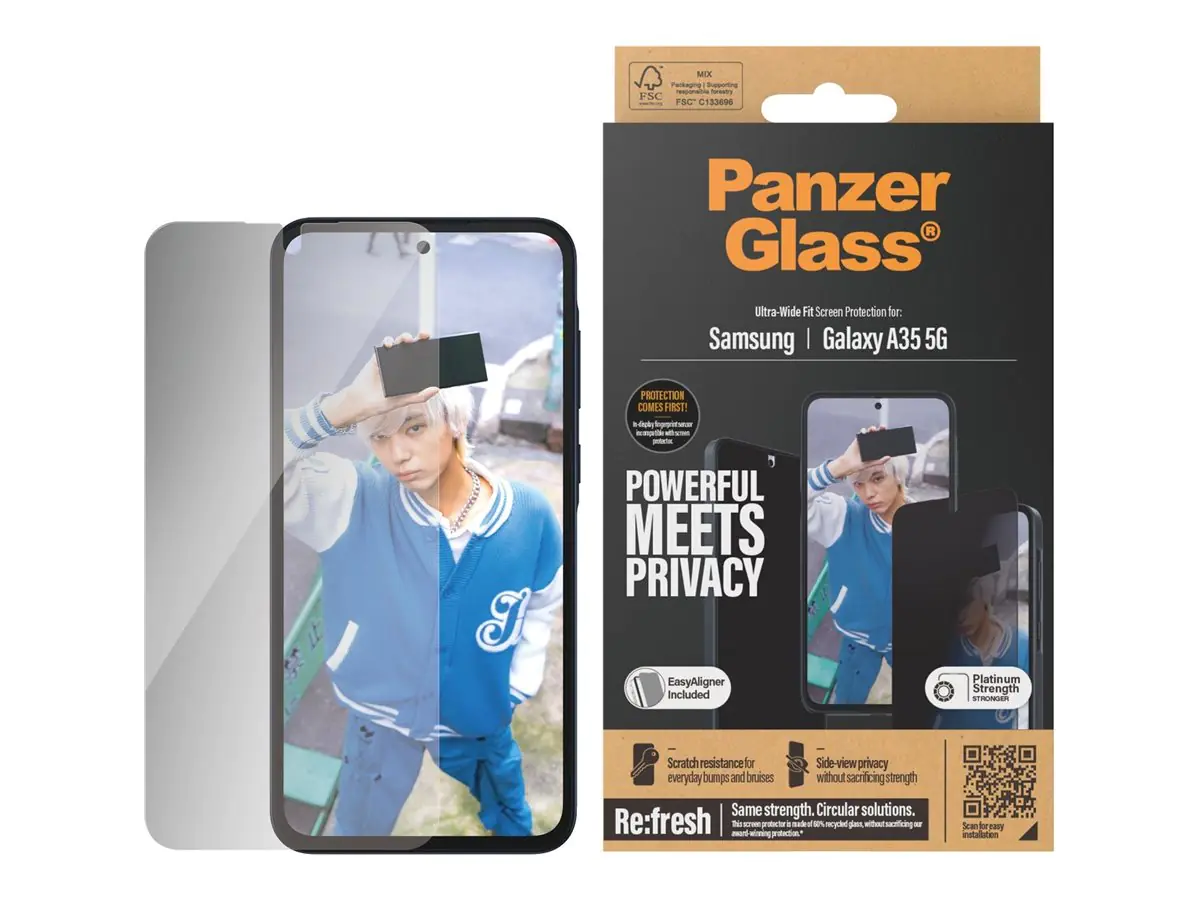 PanzerGlass Bildschirmschutz für Handy - ultrabreite P7357