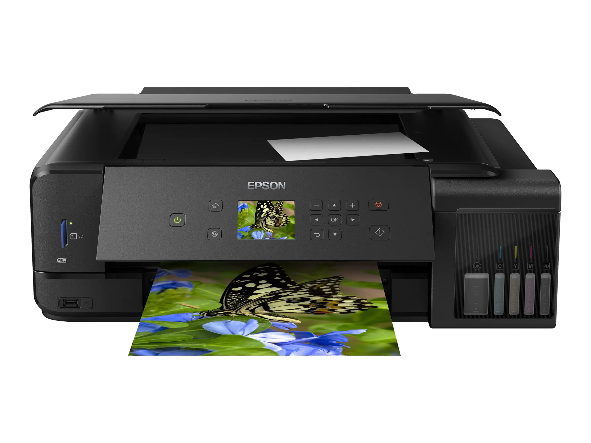 Epson EcoTank ET-7750 - Multifunktionsdrucker - Farbe - Tintenstrahl - Letter A (216 x 279 mm)/A4 (210 x 297 mm) (Original) - A3 (Medien) - bis zu 13 Seiten/Min. (Drucken) - 100 Blatt - USB, LAN, USB-Host, Wi-Fi