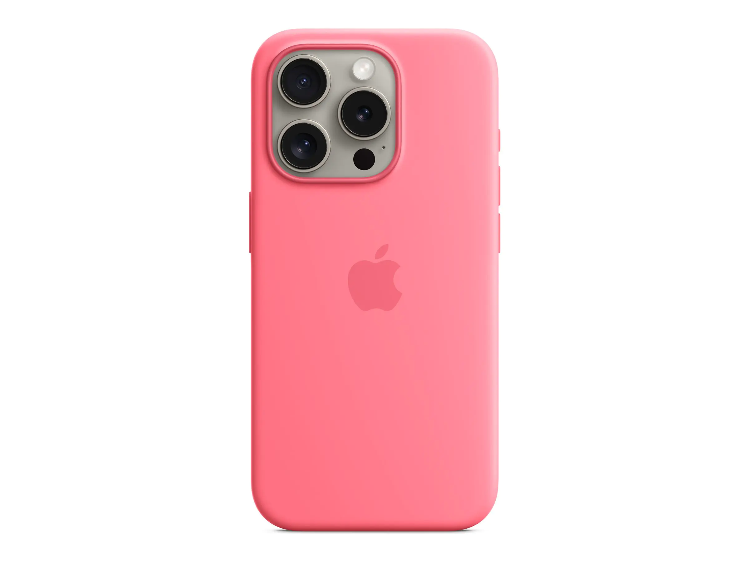 Apple - Hintere Abdeckung für Mobiltelefon - kompatibel mit MagSafe - Silikon - pink - für iPhone 15 Pro
