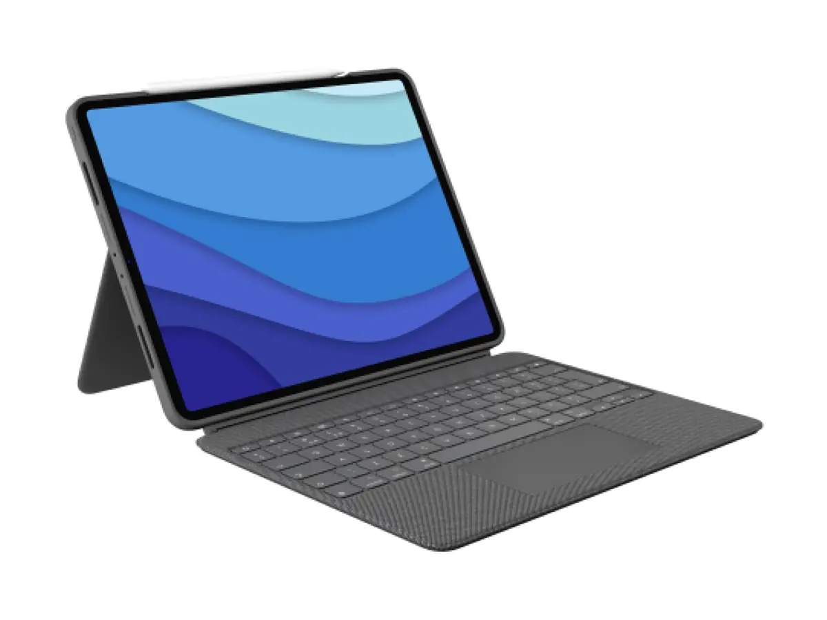 Logitech Combo Touch - Tastatur und Foliohülle - mit Trackpad - hinterleuchtet - Apple Smart connec