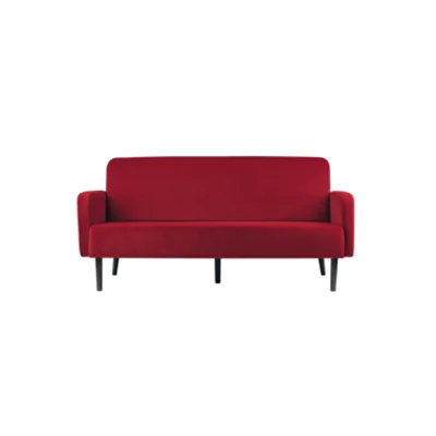 PAPERFLOW Sofa LISBOA 3Sitzer Samt sw/rt LC3PV.01.18