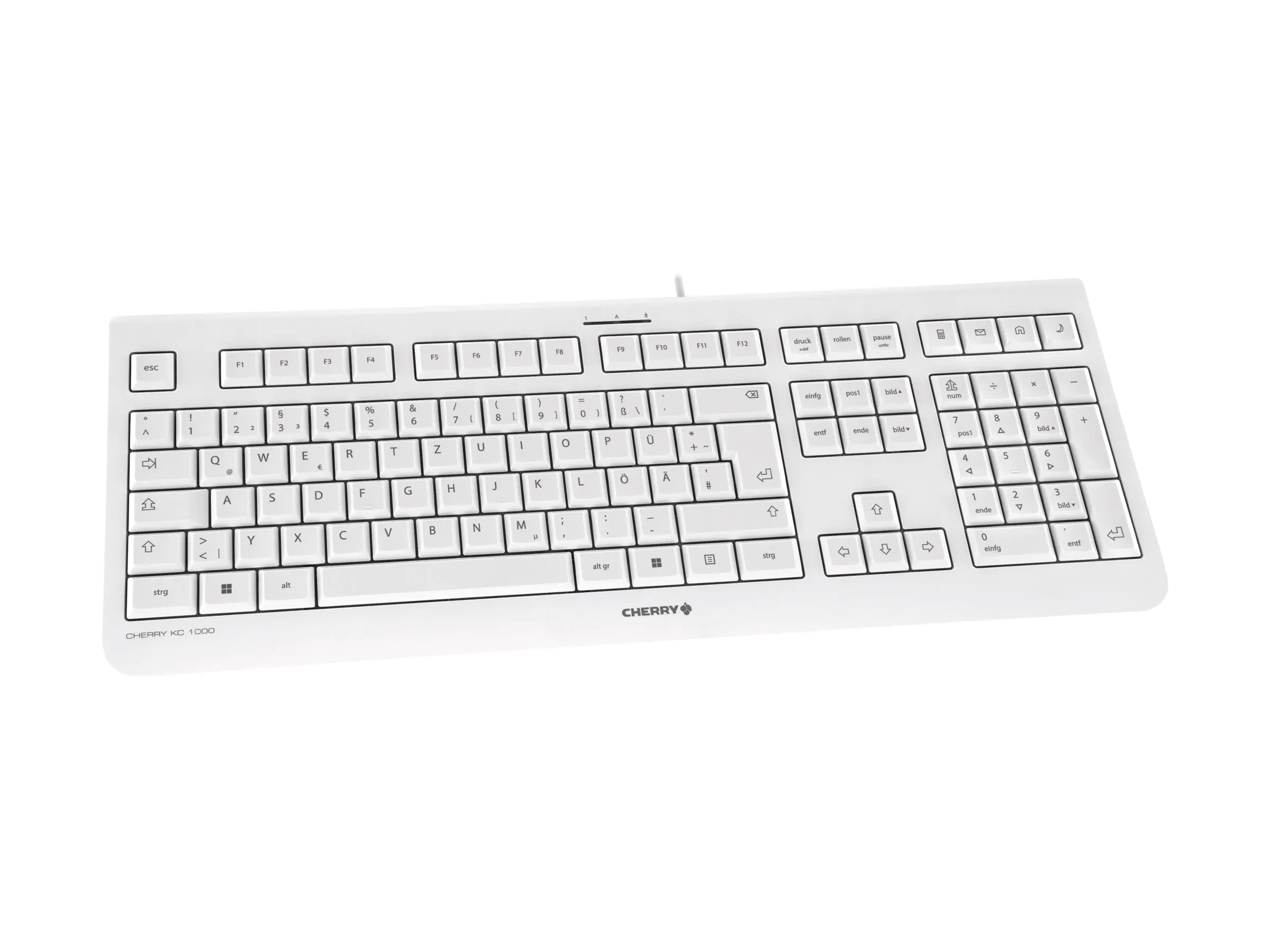 CHERRY KC 1000 - Tastatur - Französisch - Tastenschalter: CHERRY LPK - Hellgrau