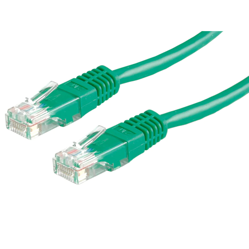 Roline - Patch-Kabel - RJ-45 (M) zu RJ-45 (M) - 1 m - UTP - CAT 5e - geformt - grün