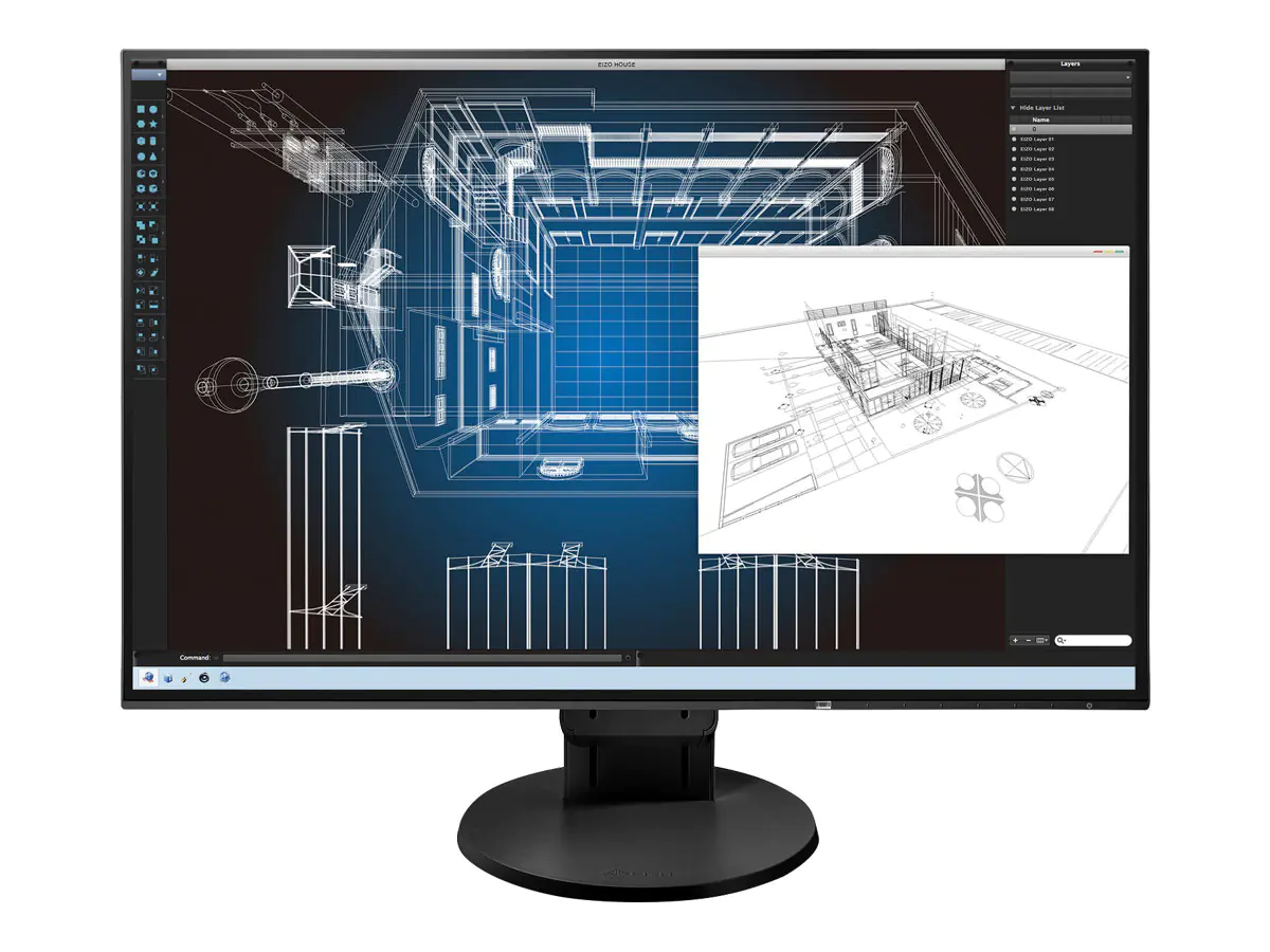 EIZO FlexScan EV2456 - LED-Monitor - 61.1 cm (24.1") - 1920 x 1200 - IPS - 350 cd/m² - 1000:1 - 5 ms - HDMI, DVI-D, VGA, DisplayPort - Lautsprecher